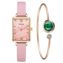 Load image into Gallery viewer, Gaiety Women Fashion Square Watch Bracelet Set