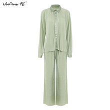 Load image into Gallery viewer, Pleated Wide Leg Suit Set