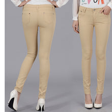 Load image into Gallery viewer, Candy Colored Mid Waist Zipper Skinny Pants