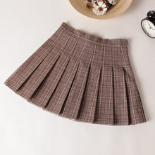 Load image into Gallery viewer, High Waist Plaid Pleated Skirts