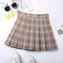 Load image into Gallery viewer, High Waist Plaid Pleated Skirts