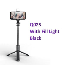 Load image into Gallery viewer, LED Wireless bluetooth selfie stick foldable mini tripod with shutter remote