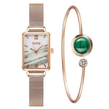 Load image into Gallery viewer, Gaiety Women Fashion Square Watch Bracelet Set