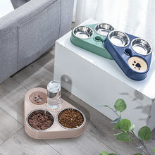 Load image into Gallery viewer, 500ML Pet Stainless Steel Double 3 Bowl with water bottle