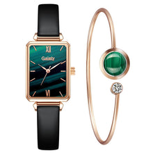 Load image into Gallery viewer, Gaiety Women Fashion Square Watch Bracelet Set