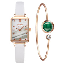 Load image into Gallery viewer, Gaiety Women Fashion Square Watch Bracelet Set