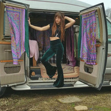 Load image into Gallery viewer, Velvet High Waist Flare Pants