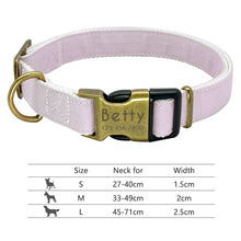 Load image into Gallery viewer, Nylon Dog Collar Personalized Pet Collar Engraved ID Tag Nameplate