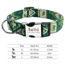 Load image into Gallery viewer, Nylon Dog Collar Personalized Pet Collar Engraved ID Tag Nameplate