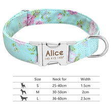 Load image into Gallery viewer, Nylon Dog Collar Personalized Pet Collar Engraved ID Tag Nameplate