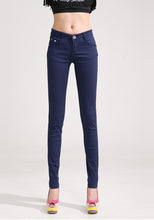 Load image into Gallery viewer, Candy Colored Mid Waist Zipper Skinny Pants