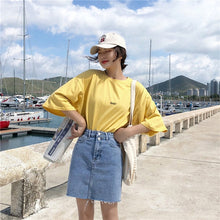 Load image into Gallery viewer, Denim Pencil Skirt w/ Pockets