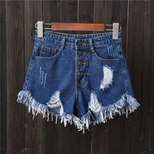 Load image into Gallery viewer, Vintage Fringe Denim Shorts