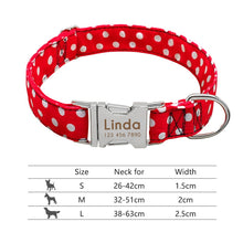 Load image into Gallery viewer, Nylon Dog Collar Personalized Pet Collar Engraved ID Tag Nameplate