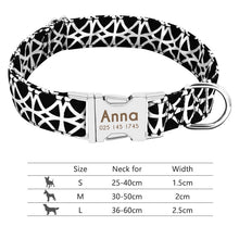 Load image into Gallery viewer, Nylon Dog Collar Personalized Pet Collar Engraved ID Tag Nameplate