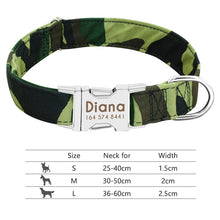 Load image into Gallery viewer, Nylon Dog Collar Personalized Pet Collar Engraved ID Tag Nameplate