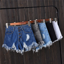 Load image into Gallery viewer, Vintage Fringe Denim Shorts