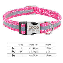 Load image into Gallery viewer, Nylon Dog Collar Personalized Pet Collar Engraved ID Tag Nameplate