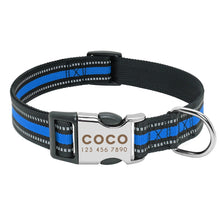 Load image into Gallery viewer, Nylon Dog Collar Personalized Pet Collar Engraved ID Tag Nameplate