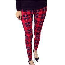 Load image into Gallery viewer, Print Flower Plaid Houndstooth Leggings