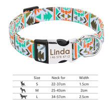Load image into Gallery viewer, Nylon Dog Collar Personalized Pet Collar Engraved ID Tag Nameplate
