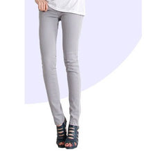 Load image into Gallery viewer, Candy Colored Mid Waist Zipper Skinny Pants