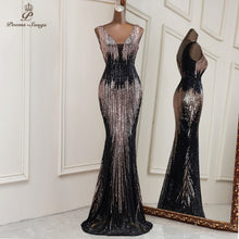 Load image into Gallery viewer, Deep V Neck Style Mermaid Evening Dresses