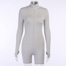 Load image into Gallery viewer, Turtleneck Knit Rib Bodycon Fitness Playsuit