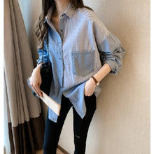 Load image into Gallery viewer, Loose Long Sleeve Denim Shirt