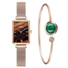 Load image into Gallery viewer, Gaiety Women Fashion Square Watch Bracelet Set