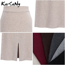 Load image into Gallery viewer, KarSaNy Autumn Winter Knit Pencil Skirt
