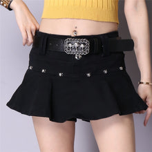 Load image into Gallery viewer, Low Waist Denim Mini Skirt