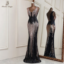 Load image into Gallery viewer, Deep V Neck Style Mermaid Evening Dresses