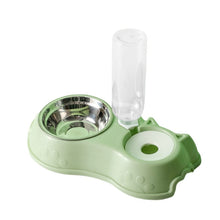Load image into Gallery viewer, 500ML Pet Stainless Steel Double 3 Bowl with water bottle