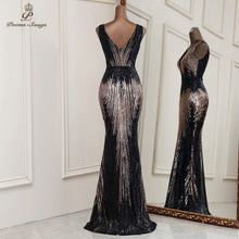 Load image into Gallery viewer, Deep V Neck Style Mermaid Evening Dresses