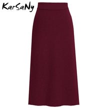 Load image into Gallery viewer, KarSaNy Autumn Winter Knit Pencil Skirt