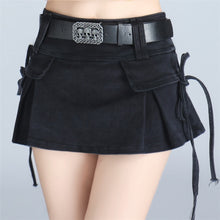 Load image into Gallery viewer, Low Waist Denim Mini Skirt