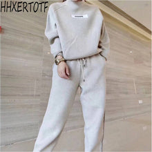Load image into Gallery viewer, Knitted Sweater Pants Suit