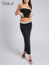 Load image into Gallery viewer, Strapless Crop Top And Skirt Set