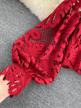 Load image into Gallery viewer, Sexy Lace Hollow Out Short Blouse