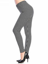 Load image into Gallery viewer, Print Flower Plaid Houndstooth Leggings